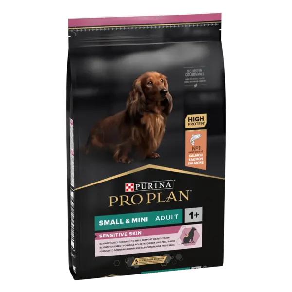 PURINA PRO PLAN ADULT Sensitive Skin, Talie Mică și Foarte Mică, Somon, 7 kg