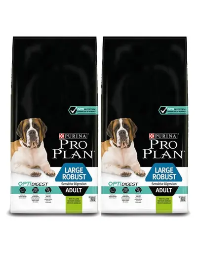 PURINA PRO PLAN Large Robust Adult sensitive digestion OptiDigest hrana uscata caini adulti de talie mare, cu miel 28 kg (2 x 14 kg)