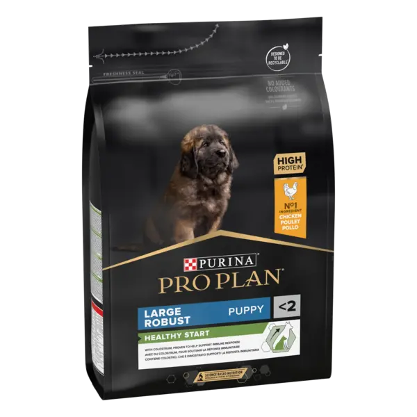 PURINA PRO PLAN PUPPY Healthy Start, Talie Mare Robustă, Pui, 3 kg