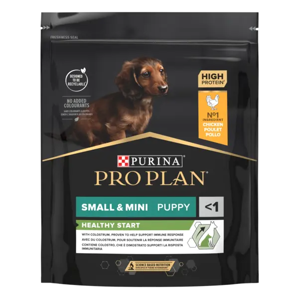 PURINA PRO PLAN PUPPY Healthy Start, Talie Mică și Foarte Mică, Pui, 700 g
