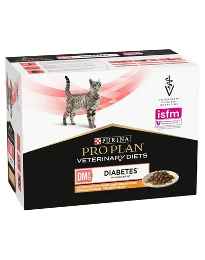 PURINA PRO PLAN Veterinary Diets Feline DM St/Ox Diabetes 10x85 g hrană veterinară pisici cu diabet