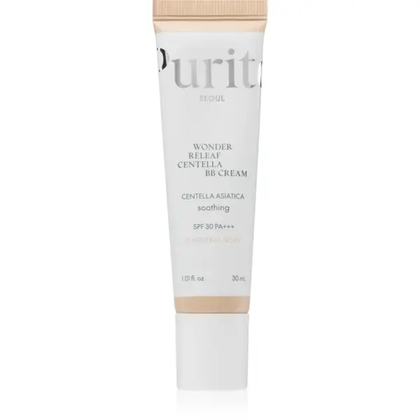 Purito Wonder Releaf Centella BB Cream crema BB cu efect de iluminare cu efect calmant culoare 13 Neutral Ivory 30 ml