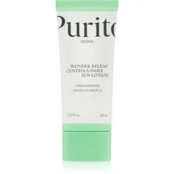Purito Wonder Releaf Centella Daily Sun Lotion crema fata iluminatoare de protectie SPF 50+