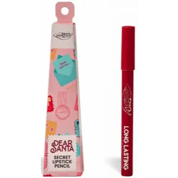 puroBIO Cosmetics Dear Santa SECRET Creion de buze de lunga durata în ambalaj cadou