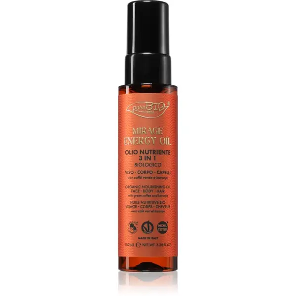 puroBIO Cosmetics Mirage Energy Oil ulei multifunctional pentru față, corp și păr 100 ml