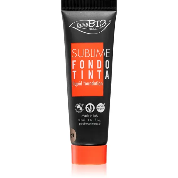 puroBIO Cosmetics Sublime fond de ten lichid culoare 01 30 ml