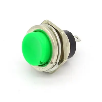 Push Buton cu Metal, Verde fara Retinere 220V/3A Engros