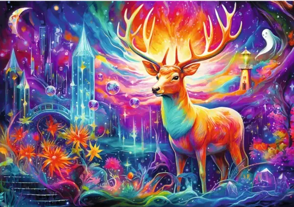 Puzzle 1000 piese - DreamScapes - Caprioara mistica | Trefl
