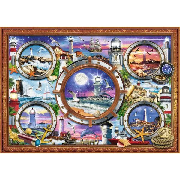 Puzzle 1000 piese - Faruri pline de culoare | Trefl