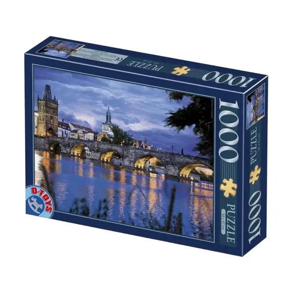 Puzzle 1000 Piese, Peisaje de Noapte, Praga, D-toys