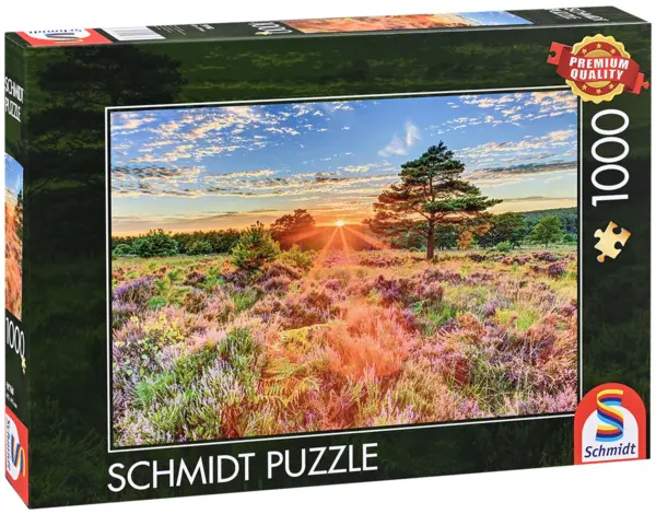 Puzzle 1000 piese - Sunset on the Heath | Schmidt