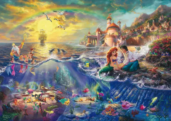 Puzzle 1000 piese - Thomas Kinkade - Disney - The Little Mermaid - Ariel | Schmidt