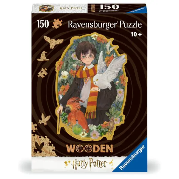 Puzzle 150 piese Ravensburger contur din lemn Harry Potter
