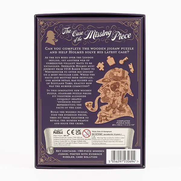 Puzzle 150 piese - Sherlock Holmes - The Case of the Missing Piese | Professor Puzzle