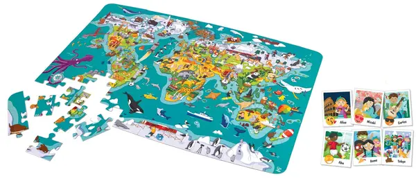 Puzzle - 2-in-1 - Turul Lumii | Hape