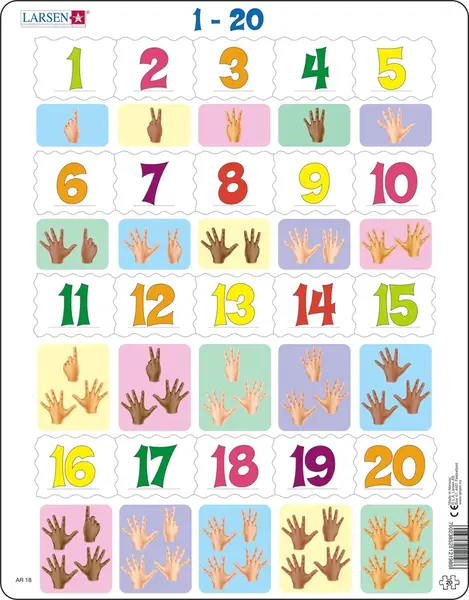 Puzzle 20 piese - Maxi - Numbers from 1 to 20 | Larsen