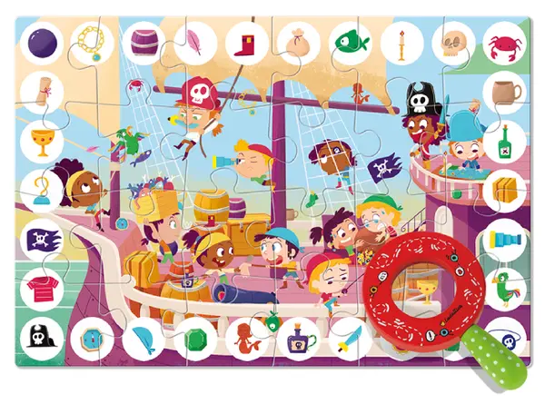 Puzzle 24 piese - Zoom - Pirati | Ludattica