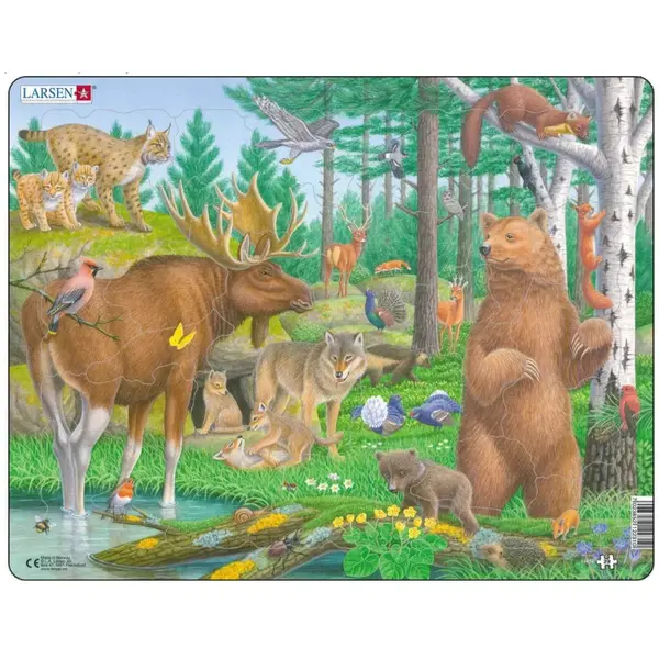 Puzzle 29 piese - Maxi - Forest Animals | Larsen