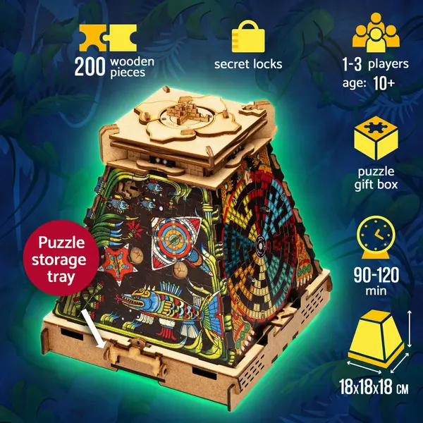 Puzzle 3D 200 piese - Pyramid of the Sun | iDventure