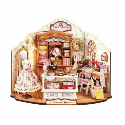 Puzzle 3D 266 piese - Casuta Elsa's Tailoring | Robotime