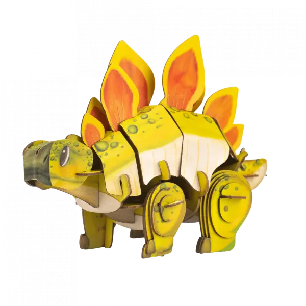 Puzzle 3D 60 piese - Build 'n' Sound - Stegosaurus | MierEdu