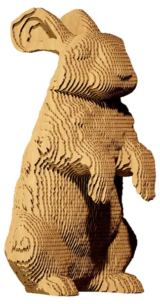 Puzzle 3D Cartonic din 61 piese - Iepure