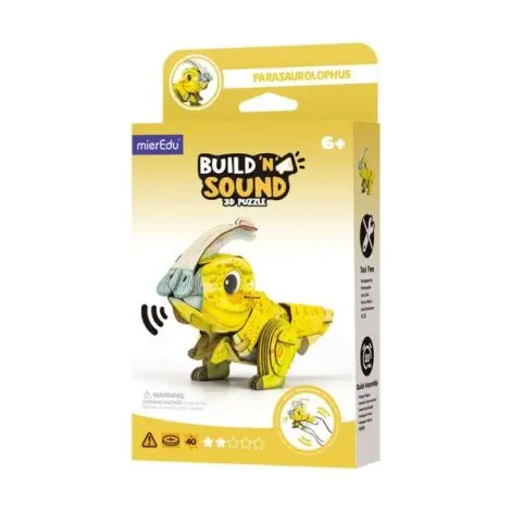 Puzzle 3D cu sunete - Parasaurolophus, Build n Sound