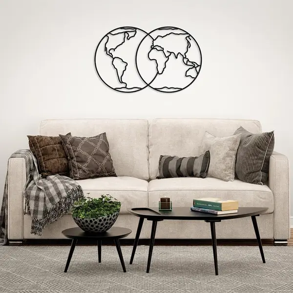 Puzzle 3D decorativ - Hemispheres of Earth, 90 piese | EWA