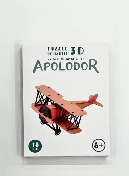 Puzzle 3D din hârtie: Avionul cu motor al lui APOLODOR (19 piese)
