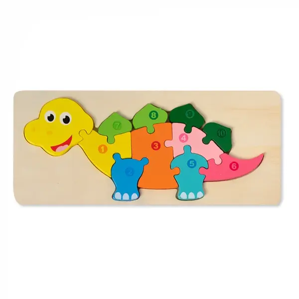 Puzzle 3D din lemn - dinozaur - Nurio