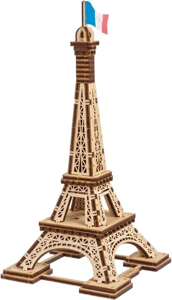 Puzzle 3D din lemn Ugears din 50 piese - Turnul Eiffel, Paris