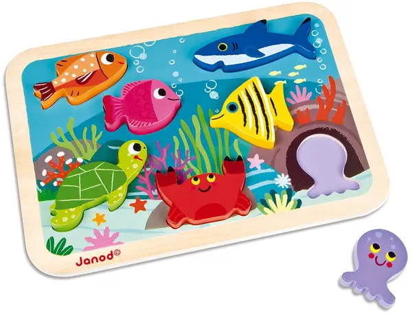 Puzzle 3D Janod - Ocean, 7 piese