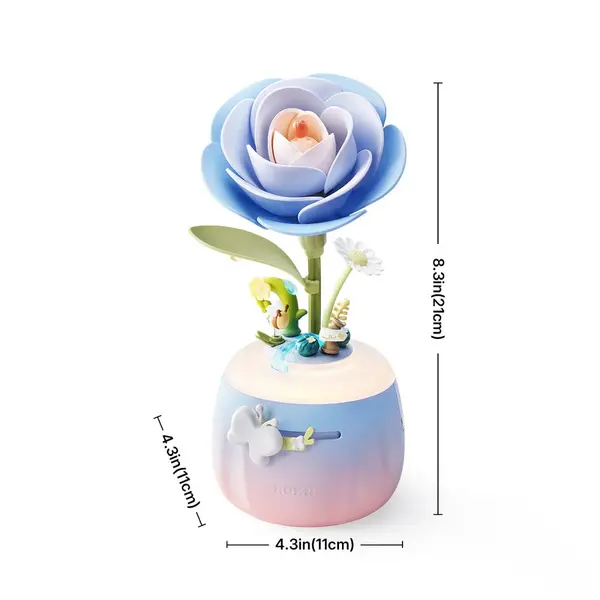 Puzzle 3D - Lampa de veghe - Starry Camellia, 73 piese | Robotime