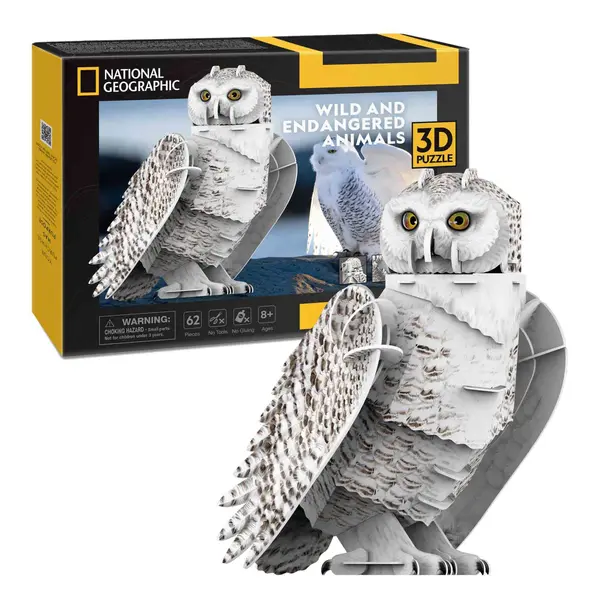 Puzzle 3D - National Geographic - Bufnita polara | CubicFun
