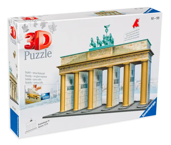 Puzzle 3D Ravensburger din 324 de piese - Poarta Brandenburg, Berlin 3D