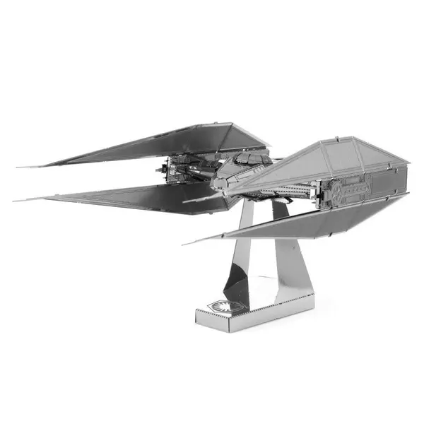 Puzzle 3D, Star Wars, Tie Silencer, Kylo Ren, Razboiul Stelelor, Nava Spatiala, 11.2 x 5.8 x 5.2 cm 38 Piese, Culoare Argintie