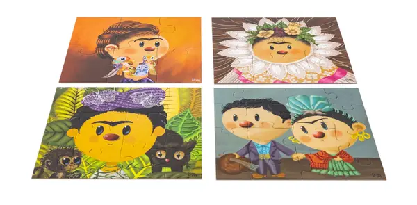 Puzzle 4 in 1 43 piese - Museum Kidz - Frida Kahlo | Today is art day
