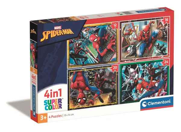 Puzzle 4 in 1 Clementoni Spiderman, 12, 16, 20, 24 piese