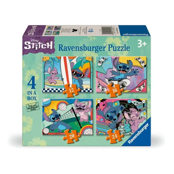 Puzzle 4 x 12,16,20,24 piese Ravensburger Disney Stitch