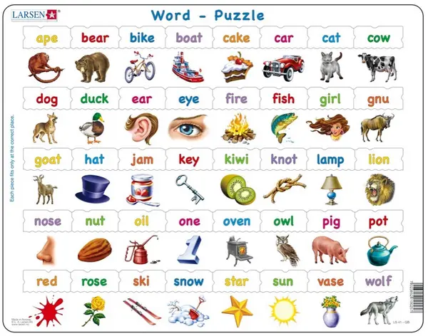 Puzzle 40 piese - Maxi - Learn to Read | Larsen