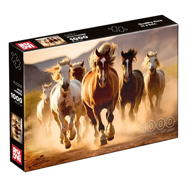 Puzzle Adulti, Cai Salbatici, 1000 Piese, Roovi