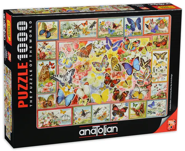 Puzzle Anatolian din 1000 de piese - Fluturi, Barbara Behr