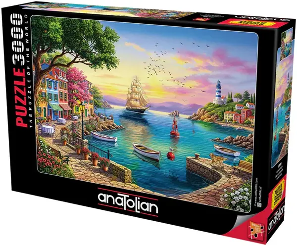 Puzzle Anatolian din 3000 piese - Farul în albastru
