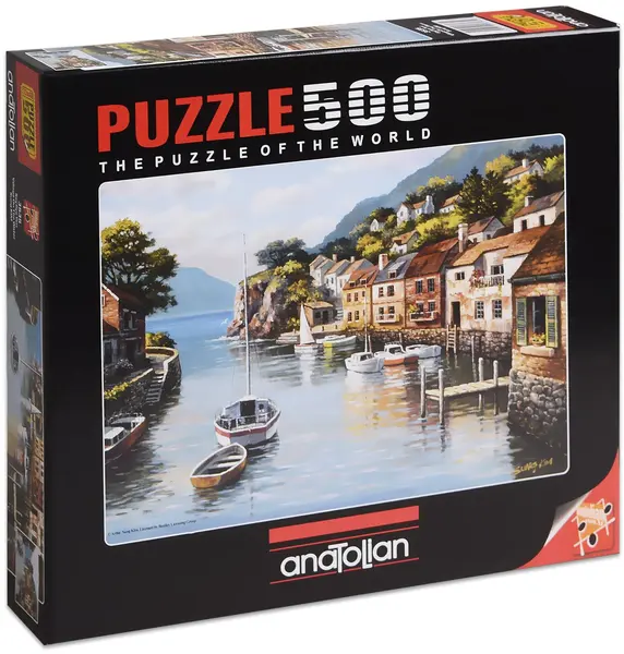 Puzzle Anatolian din 500 de piese - Case pe malul raului, Sung Kim