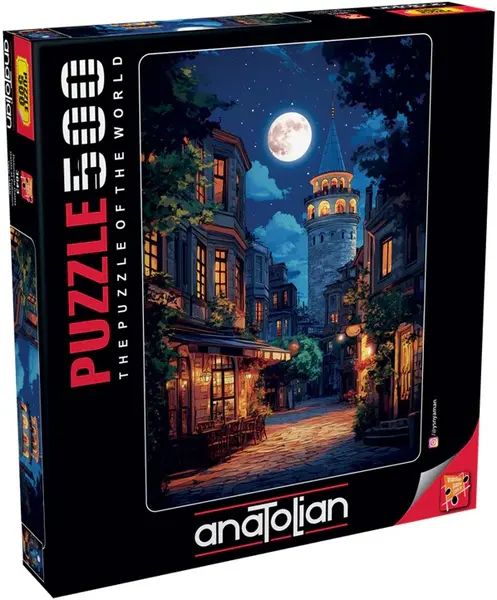 Puzzle Anatolian din 500 piese - Galata la lună plină