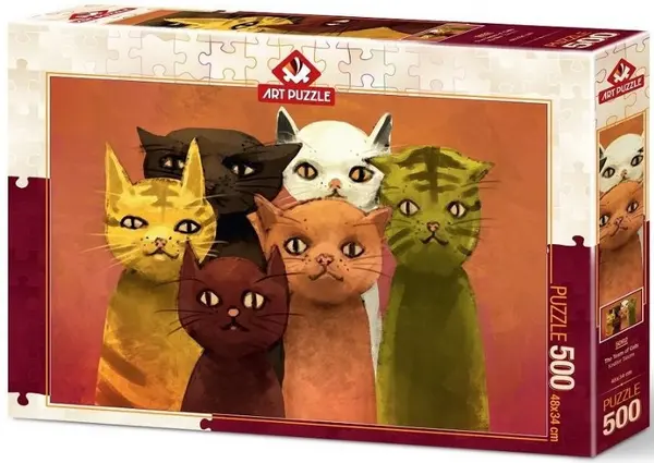 Puzzle Art Puzzle din 500 de piese - Echipa pisicilor