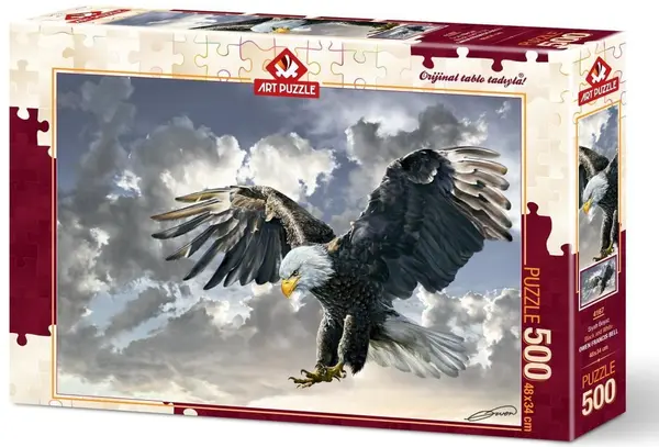 Puzzle Art Puzzle din 500 de piese - Negru si Alb (Vultur plesuv), Owen Francis Bell