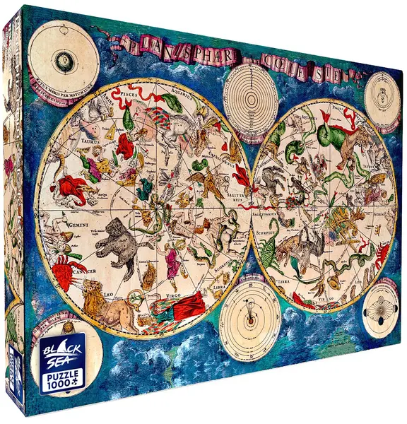 Puzzle Black Sea din 1000 de piese - Harta cerului, 1670