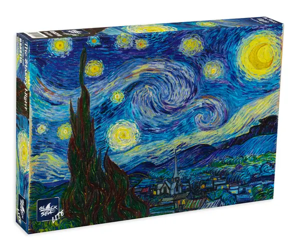 Puzzle Black Sea din 1000 de piese - Noapte instelata, Vincent van Gogh