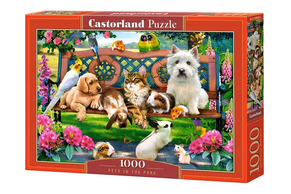 Puzzle Castorland din 1000 de piese - Animale de companie in parc, Howard Robinson